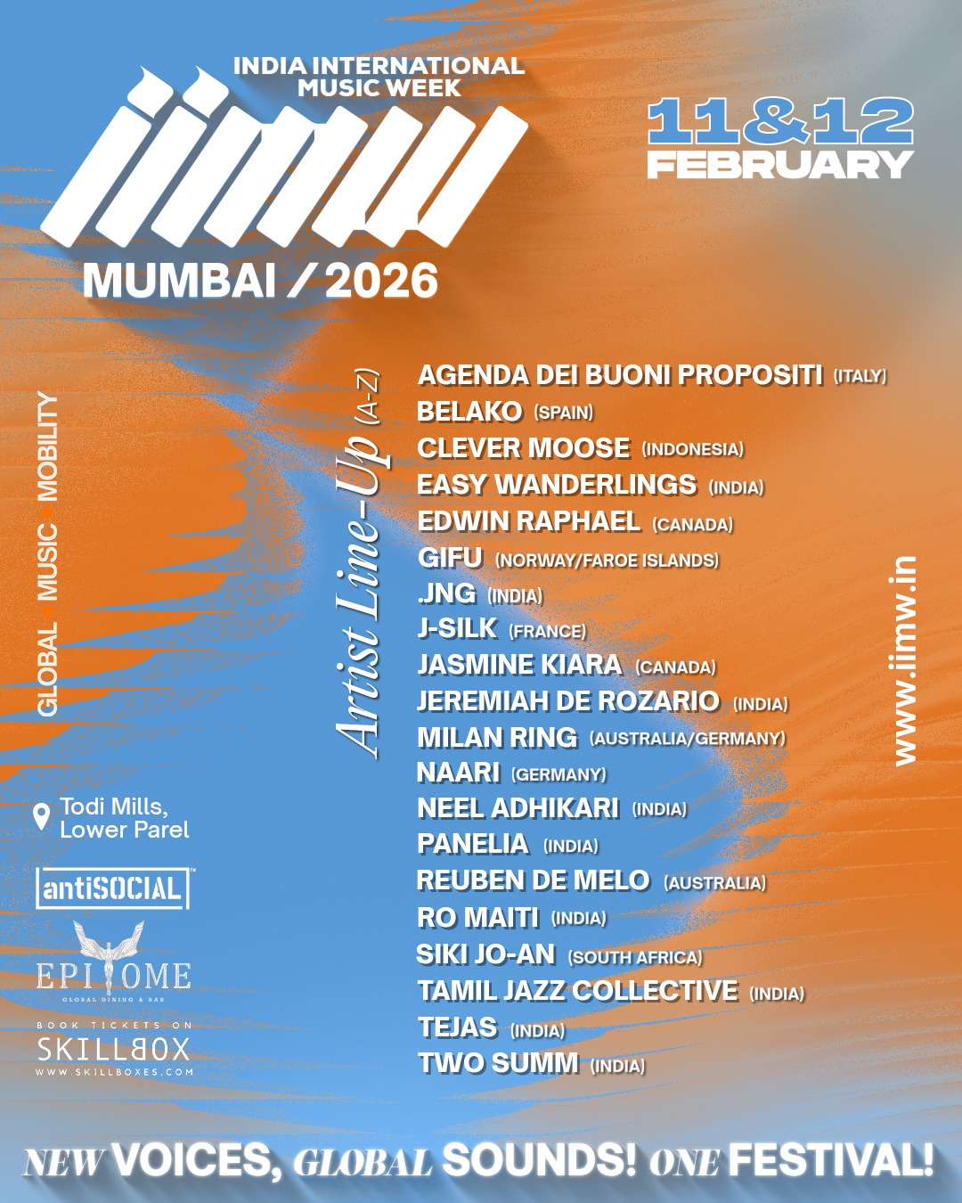 IIMW 2026 Line-up